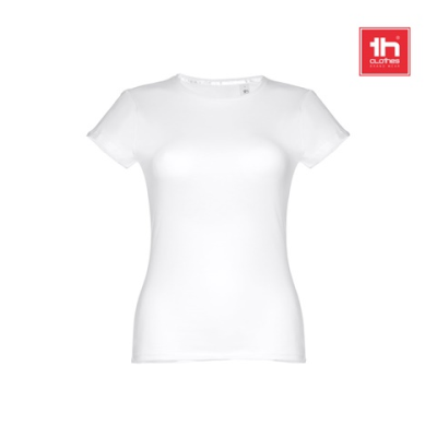 THC SOFIA WH LADIES FITTED SHORT SLEEVE COTTON TEE SHIRT WHITE