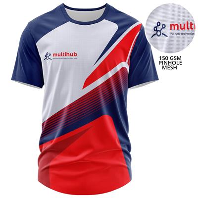 UNISEX 150 GSM PINHOLE MESH PERFORMANCE SUBLIMATION SHORT SLEEVE T-SHIRT