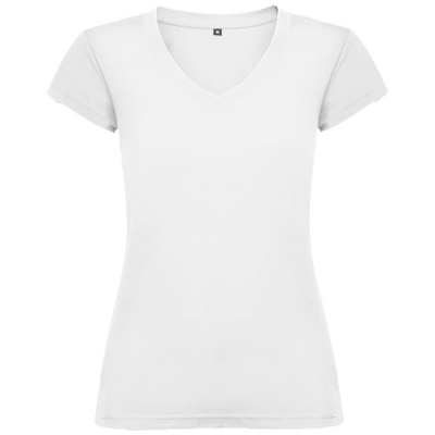 VICTORIA SHORT SLEEVE WOMENS V-NECK TEE SHIRT