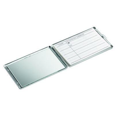 MARVIN METAL PHONE BOOK & MIRROR in Silver