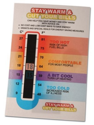 LARGE THERMOMETER GAUGE CARD