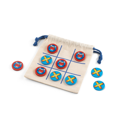 CROSSES CLASSIC 10-PIECE PLYWOOD TIC TAC TOE GAME in Light Natural - PROMOTIONAL CORPORATE GIFT