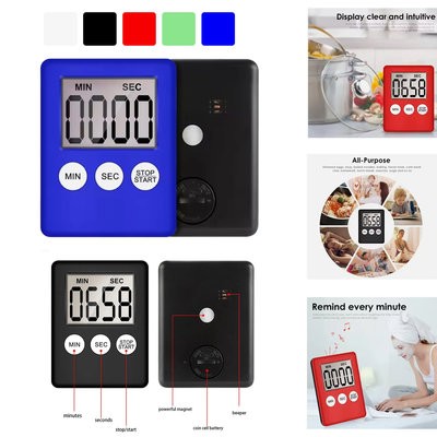 LCD DIGITAL SCREEN SQUARE COOKING TIMER with Magnet