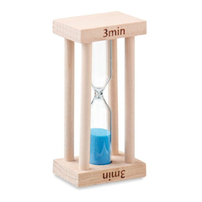 WOOD SAND TIMER 3 MINUTES in Brown
