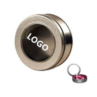 ROUND METAL TIN with View Window Lid