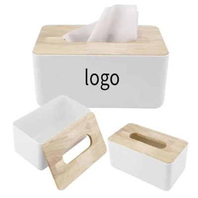 WOOD PP RECTANGULAR TISSUE BOX 