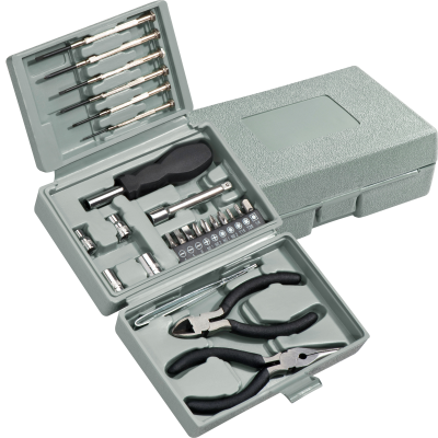 25-PARTS TOOL SET MANAGUA in Silver Grey 