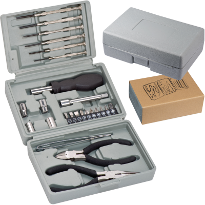 25 PIECE TOOL CASE in Grey