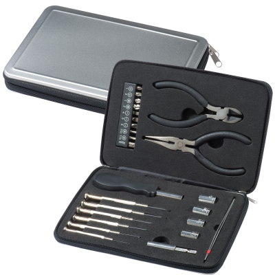 25 PIECE TOOL SET in Metal Case with Zip