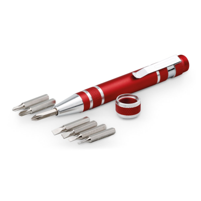 TOOLPEN PEN SHAPE SCREWDRIVER SET in Red
