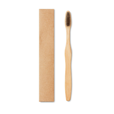 BAMBOO TOOTHBRUSH in Kraft Box in Black