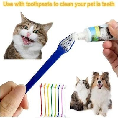PET DOUBLE HEAD TOOTHBRUSH