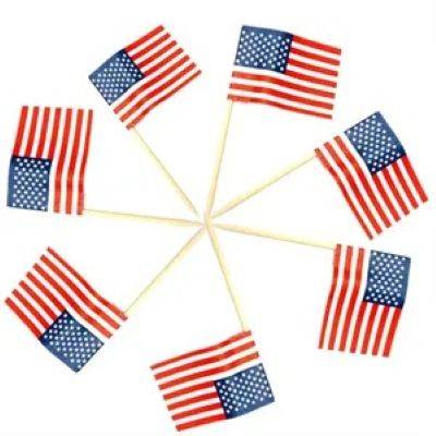 WOOD USA TOOTHPICK FLAG - PROMOTIONAL CORPORATE GIFT