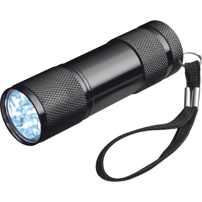 ALUMINIUM METAL LED TORCH in Black