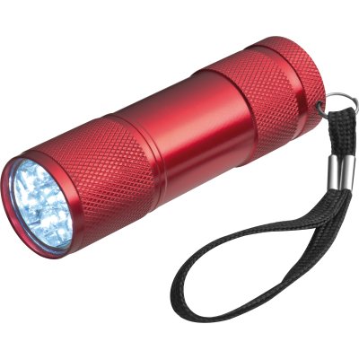 ALUMINIUM METAL LED TORCH in Red