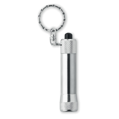 ALUMINIUM METAL TORCH with Keyring in Silver
