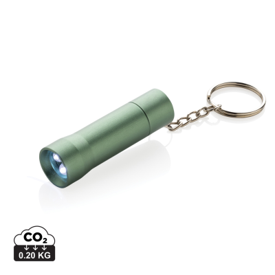 FLASH RCS RECYCLED ALUMINIUM METAL KEYRING CHAIN TORCH in Green