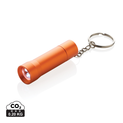 FLASH RCS RECYCLED ALUMINIUM METAL KEYRING CHAIN TORCH in Orange