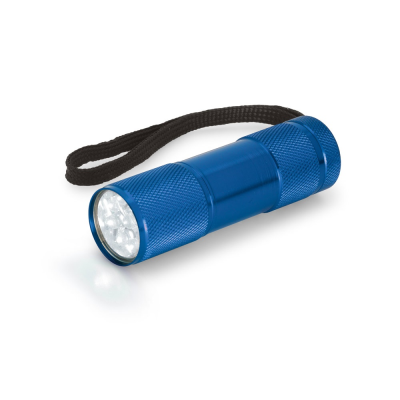 FLASHY ALUMINUM TORCH with 9 Leds in Royal Blue