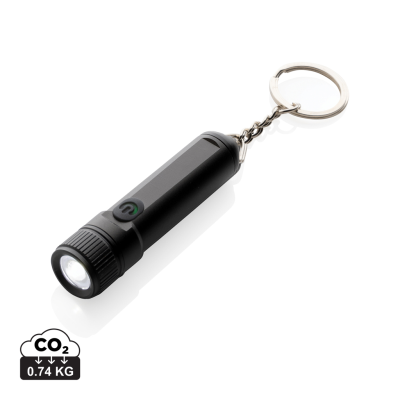 GEAR x RECHARGEABLE ULTRA BRIGHT KEYRING CHAIN TORCH in Black