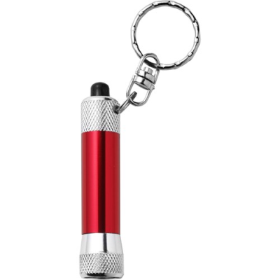 KEY HOLDER KEYRING AND METAL TORCH in Red