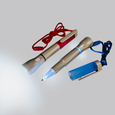 LIGHT UP TORCH PEN with Lanyard