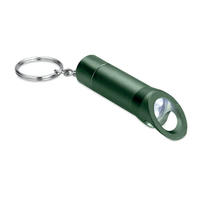 METAL TORCH KEYRING in Green