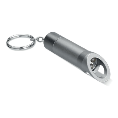 METAL TORCH KEYRING in Grey