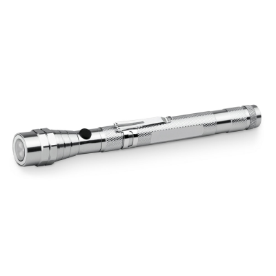 NOBEND TELESCOPIC LED TORCH in Silver
