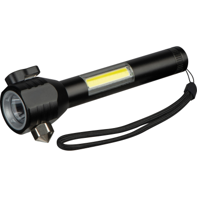 RECHARGEABLE TORCH TRENT in Black 