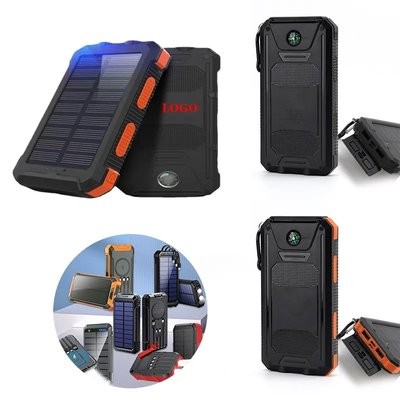 SOLAR 10000MAH WATERPROOF SHOCKPROOF COMPASS TORCH