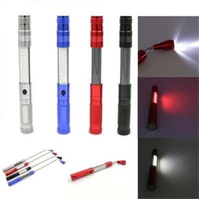 TELESCOPIC MAGNETIC COB LED TORCH W & SIDELIGHT