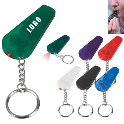 WHISTLE LED LIGHT KEYRING CHAIN