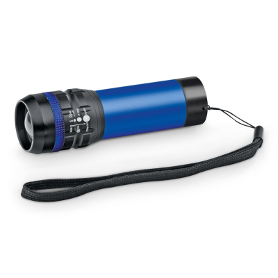 ZOOMIN ALUMINIUM METAL TORCH with Zoom Function with 3 Light Modes in Blue