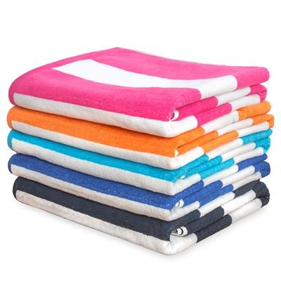 BRANDED EGYPTIAN COTTON STRIPED CABANA POOL TOWEL