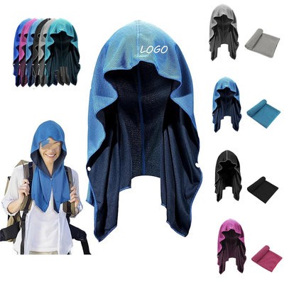 LIGHTWEIGHT SPORTS COOLING HOODED HOODY TOWEL