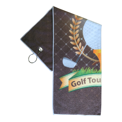 PRINTED MICROFIBRE GOLF TOWEL