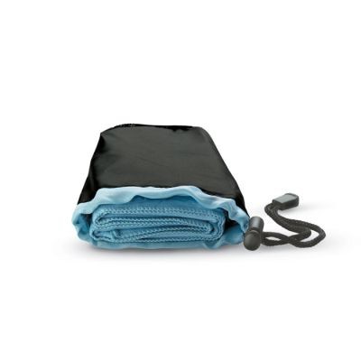 SPORTS TOWEL in Nylon Pouch in Blue
