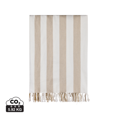 VINGA ORNOS GRS HAMMAM FAMILY TOWEL in Beige, White
