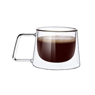 200ML CLEAR TRANSPARENT HEAT-RESISTANT VACUUM COFFEE MUG - PROMOTIONAL CORPORATE GIFT