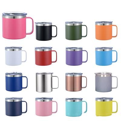 400ML THERMAL INSULATED STAINLESS STEEL METAL COFFEE TRAVEL MUG