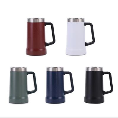750ML STAINLESS STEEL METAL TRAVEL MUG with Handle