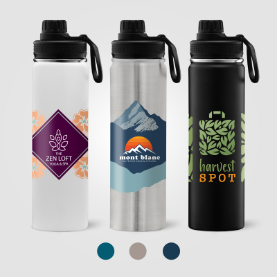 ALASKA - 710 ML STAINLESS STEEL METAL DOUBLE WALL WATER BOTTLE - PROMOTIONAL CORPORATE GIFT