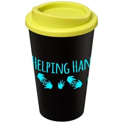 AMERICANO® 350 ML THERMAL INSULATED TUMBLER in Black Solid-lime