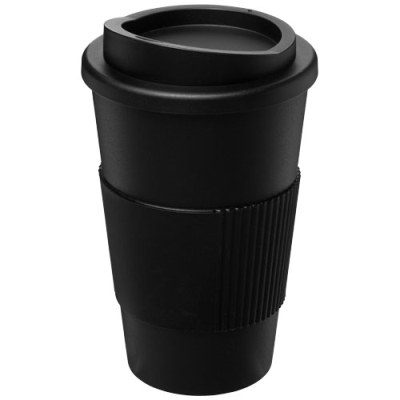AMERICANO® 350 ML THERMAL INSULATED TUMBLER with Grip in Solid Black