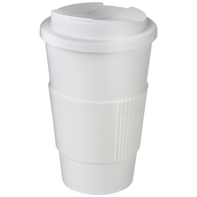 AMERICANO® 350 ML TUMBLER with Grip & Spill-Proof Lid in White
