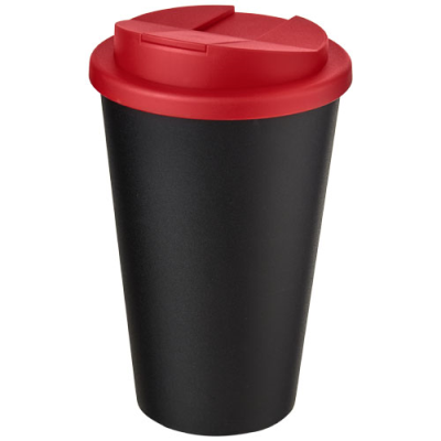 AMERICANO® 350 ML TUMBLER with Spill-Proof Lid in Solid Black & Red