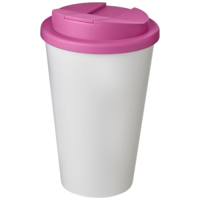 AMERICANO® 350 ML TUMBLER with Spill-Proof Lid in White & Magenta
