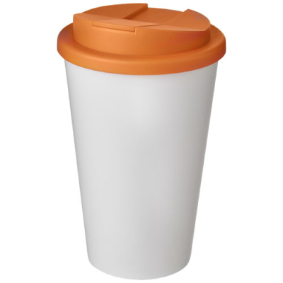 AMERICANO® 350 ML TUMBLER with Spill-Proof Lid in White & Orange