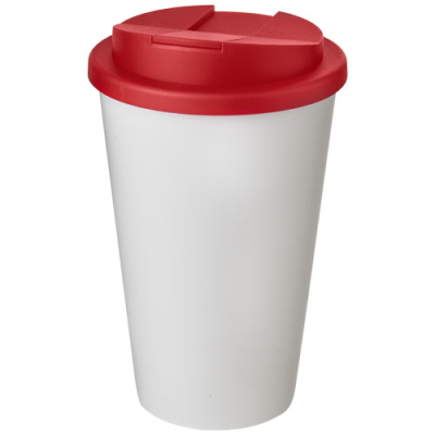 AMERICANO® 350 ML TUMBLER with Spill-Proof Lid in White & Red